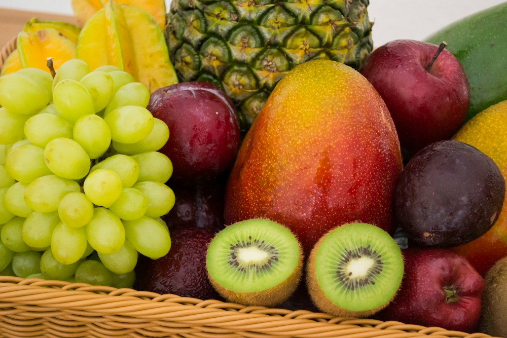 Frutas de distintos colores y texturas